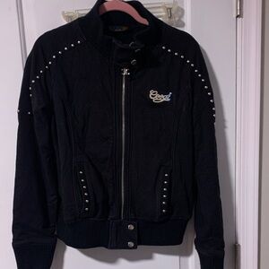 COOGI Black Studded Bomber Jacket